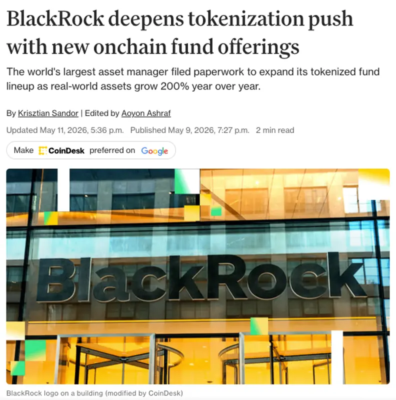 BlackRock deepens tokenization push with new on-chain fund offerings 